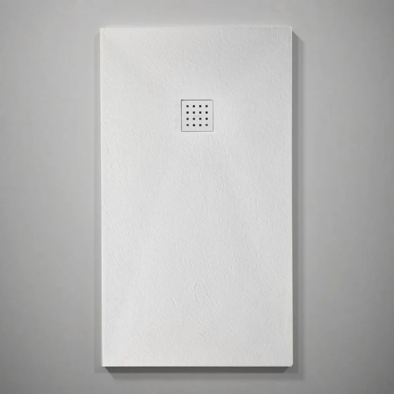 Lustre 8mm Brushed Bronze 2000mm Walk-In Shower Screen with Lipari White Volcanic Slate 30mm Shower Tray