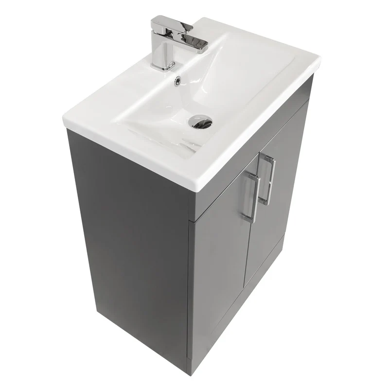 Austin Matt Anthracite Shower Bath Suite - Brushed Brass