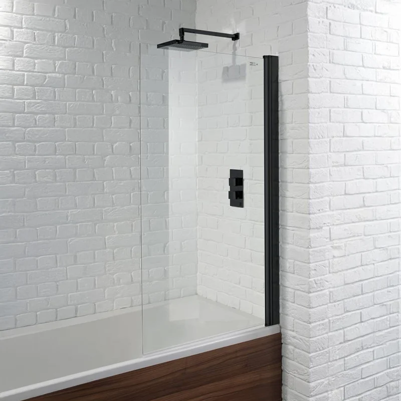 Austin Matt Anthracite Shower Bath Suite - Black