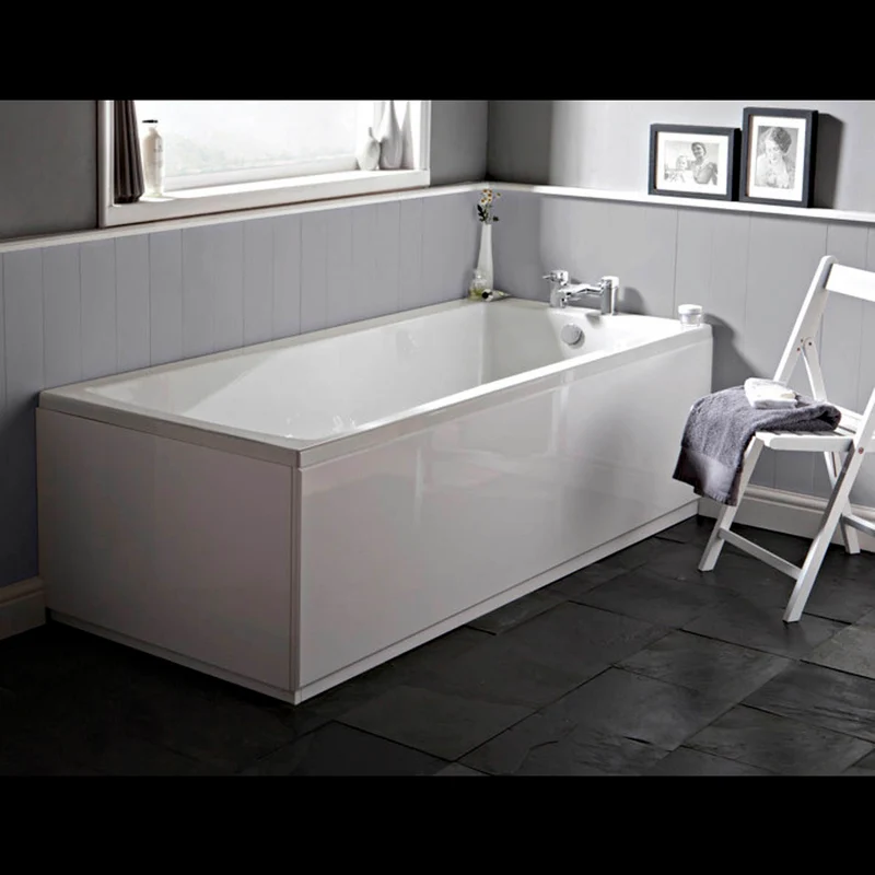 Austin Matt Anthracite Shower Bath Suite - Chrome