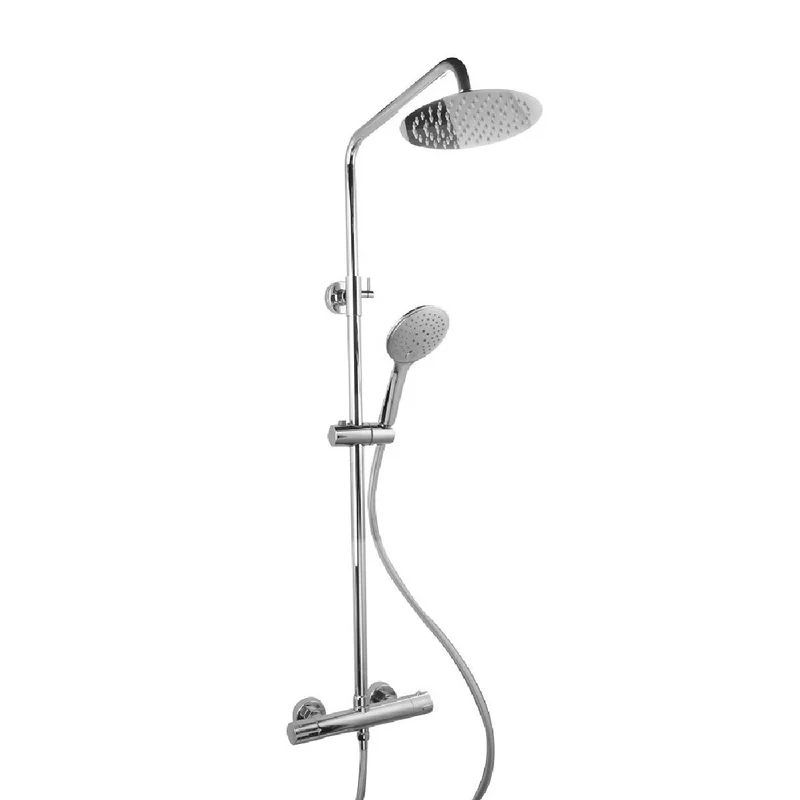 Austin Matt Anthracite Shower Bath Suite - Chrome