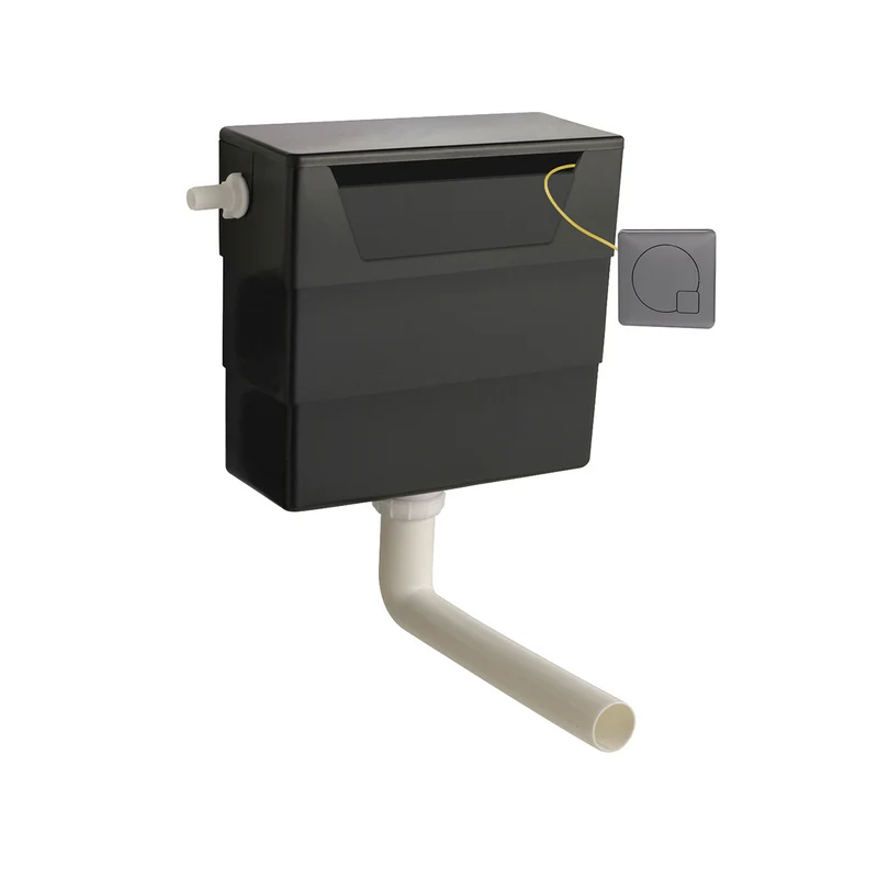 Universal Acess Concealed Cistern with Gun Metal Square Flush Button