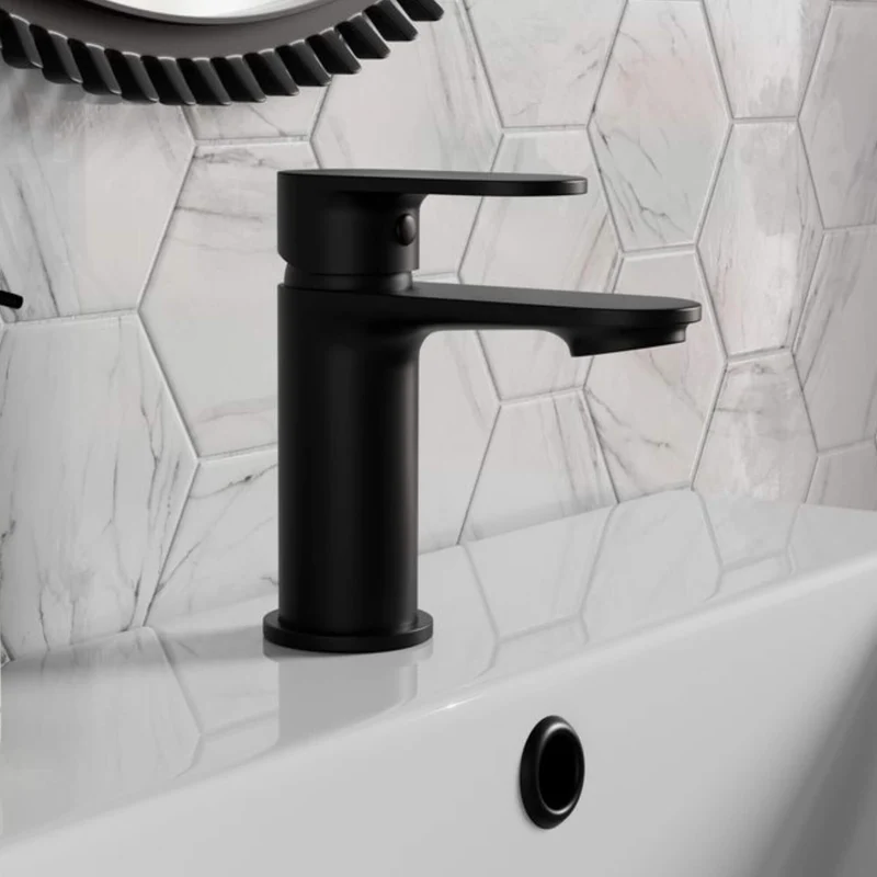 Seren Basin Mixer With Waste - Matt Black