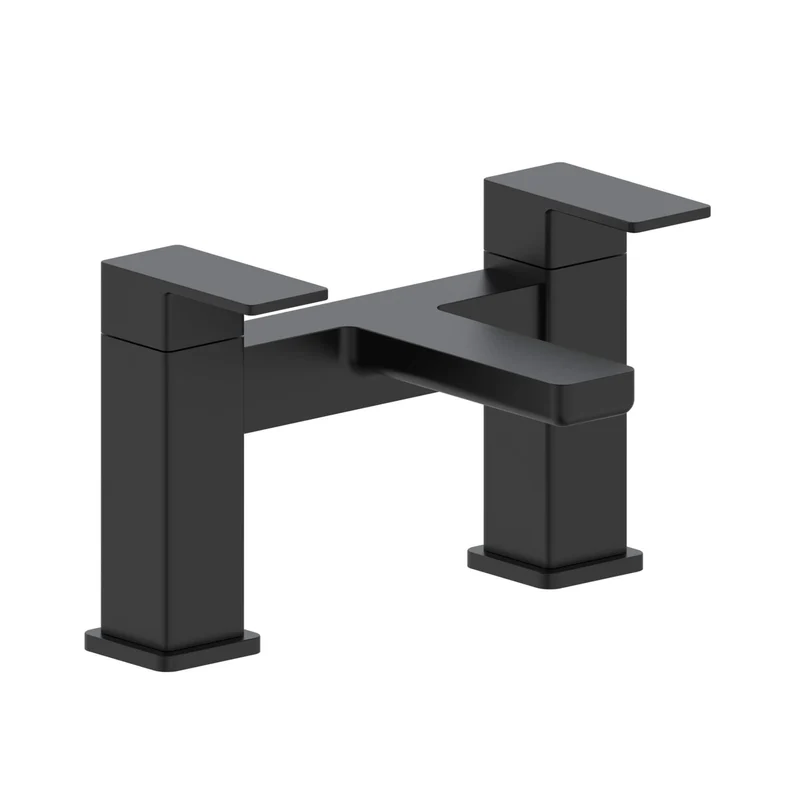 Linea Bath Filler - Matt Black