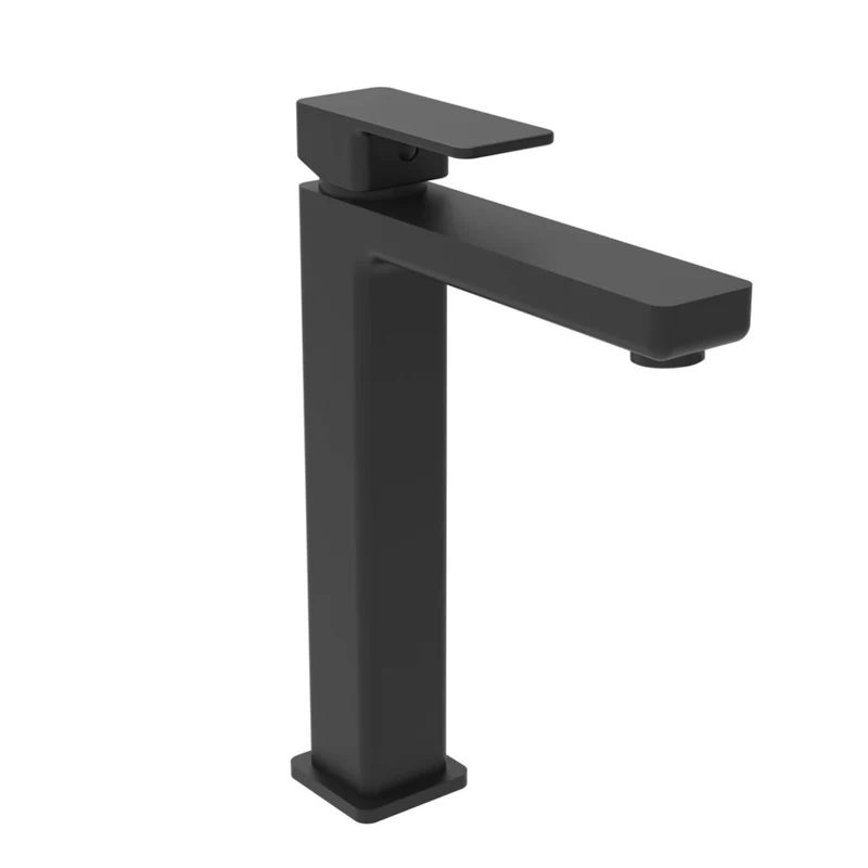 Linea Tall Basin Mixer With Waste - Matt Black