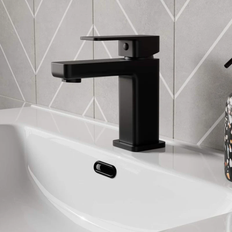 Linea Basin Mixer With Waste- Matt Black