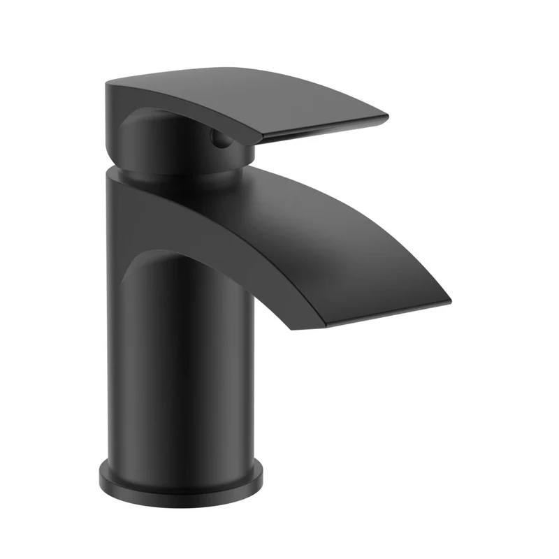 Flow Basin Mixer With Waste - Matt Black