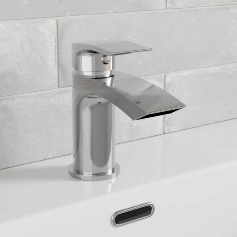 Flow Mini Basin Mixer With Waste - Chrome