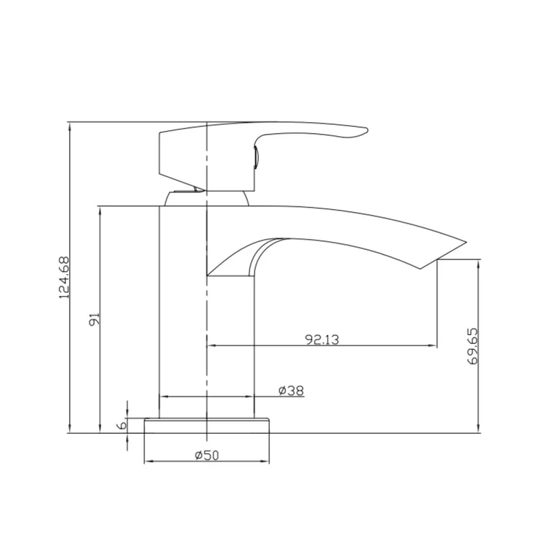 Flow Mini Basin Mixer With Waste - Chrome
