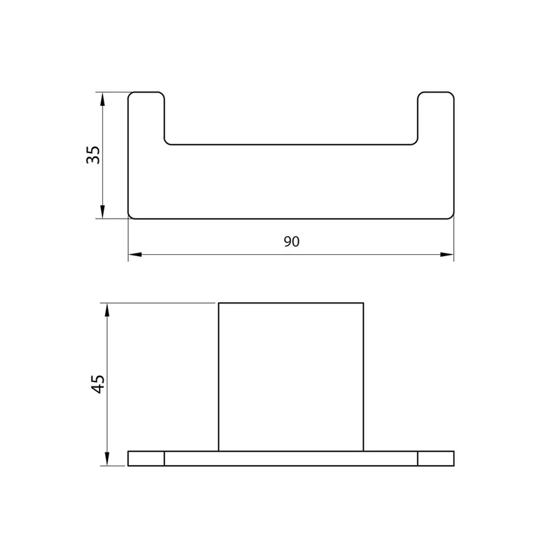 Eliseo Ricci Exclusiv Gunmetal Robe Hook