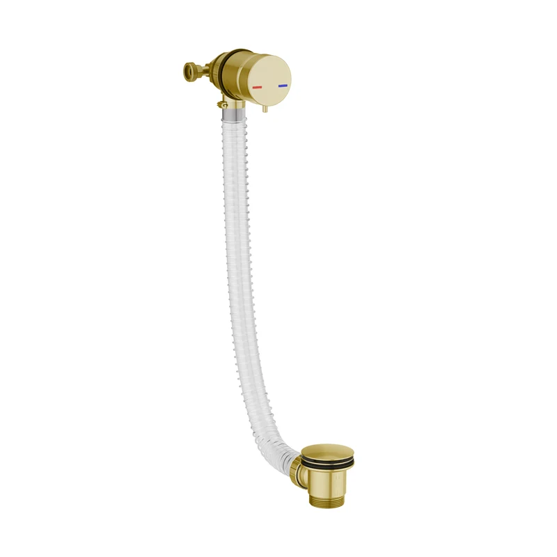 Eliseo Ricci Bath Filler & Overflow Bath Waste - Brushed Brass
