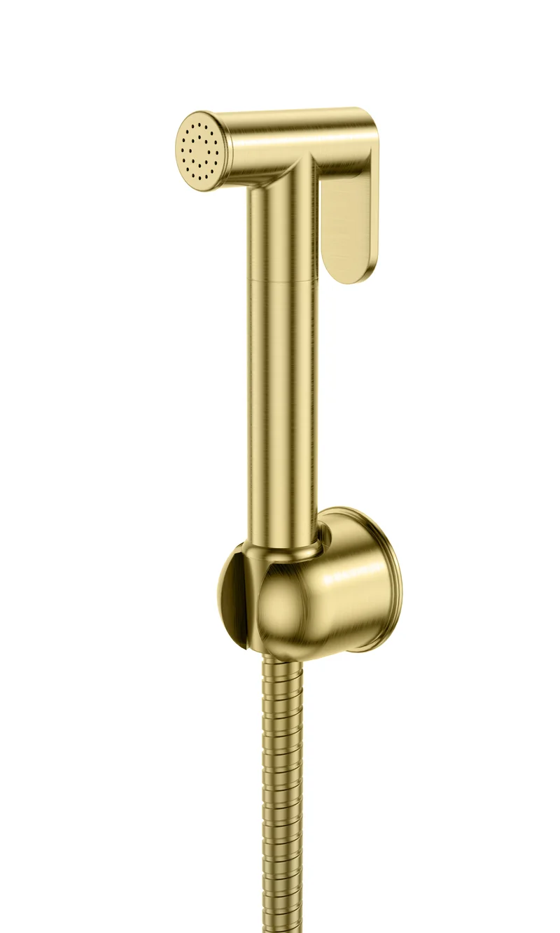 Eliseo Ricci Douche Handset, Flexi Hose and Holder - Brushed Brass