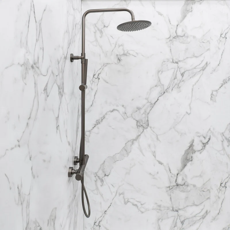 Eliseo Ricci Exclusiv Round Rigid Riser Shower - Gunmetal