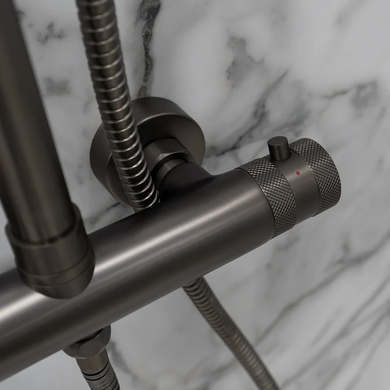 Eliseo Ricci Exclusiv Round Rigid Riser Shower - Gunmetal