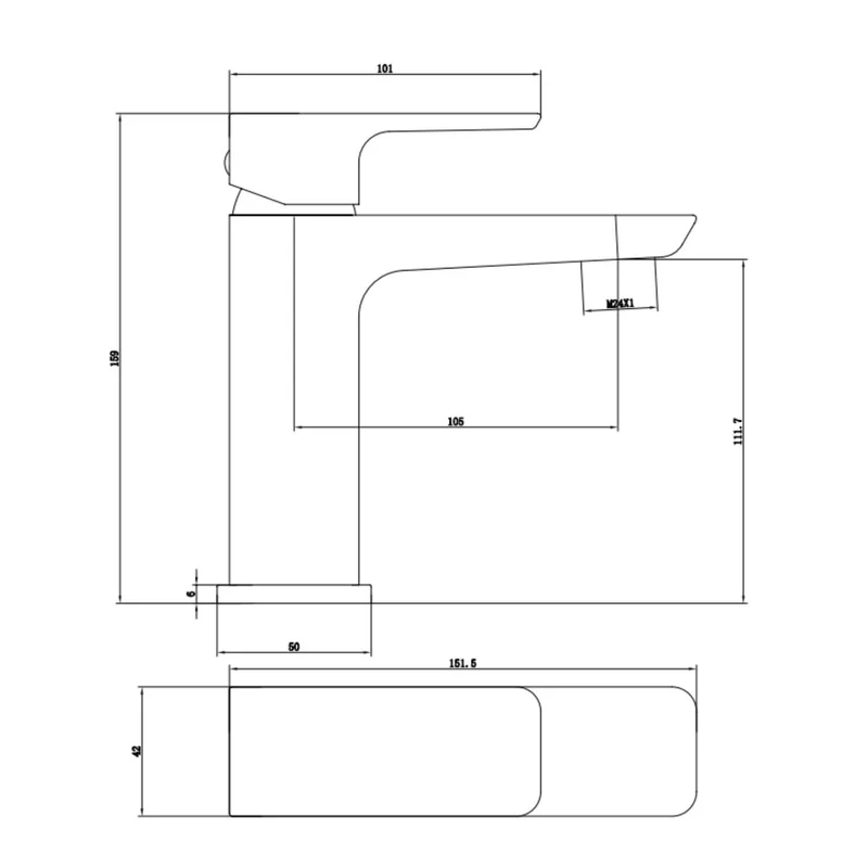 Vector Basin Mixer With Waste - Brushed Brass
