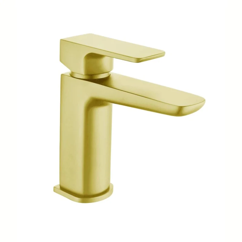 Vector Mini Basin Mixer With Waste - Brushed Brass