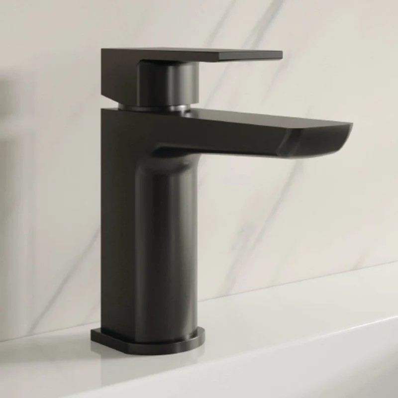 Vector Mini Basin Mixer With Waste - Matt Black
