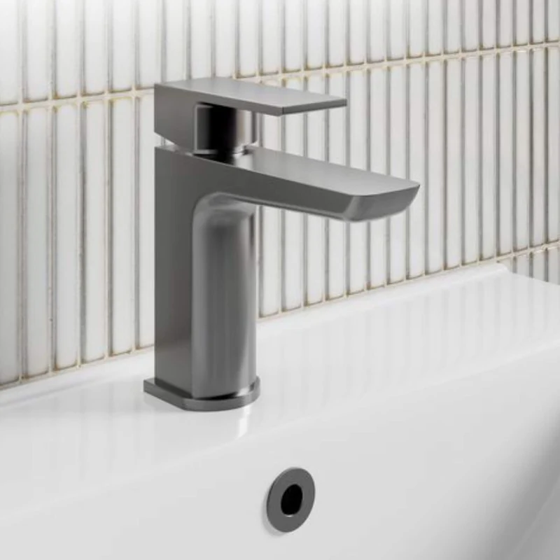 Vector Mini Basin Mixer With Waste - Gunmetal Grey