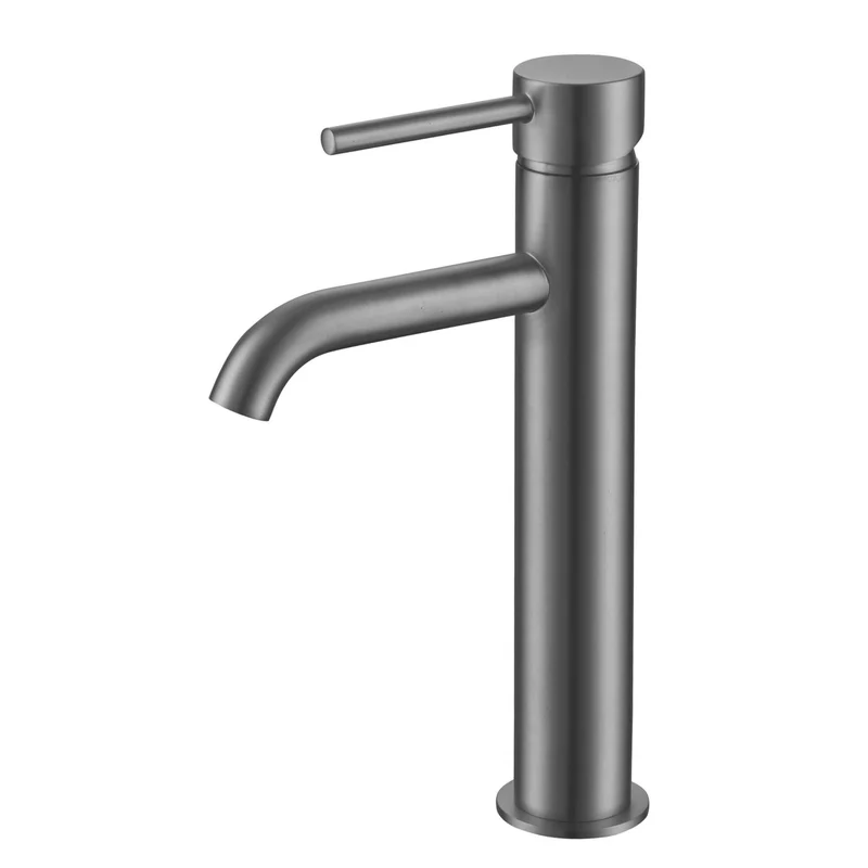 Lux Tall Monobloc Basin Mixer - Gunmetal Grey