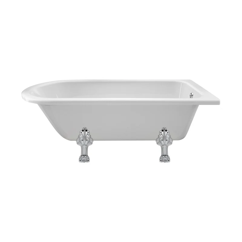 Hudson Reed Winterburn Freestanding Shower Bath - Pride Leg Set (1700mm) Trad White Acrylic
