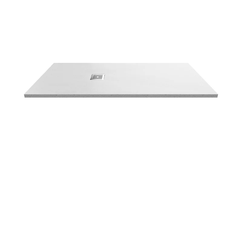 Hudson Reed Slim Rectangular Trays Rectangular Shower Tray 1700 X 800mm Contemp White Slate Acrylic Capped Abs Caco3 And Pu