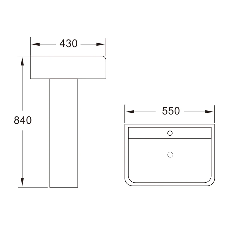 Modern Square Basin, Toilet & Tap Pack