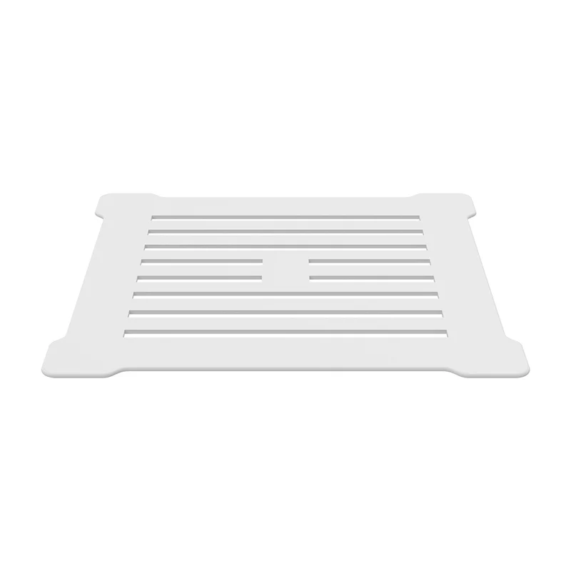 Nuie 90mm White Shower Trap including Metal Cover - Matt White