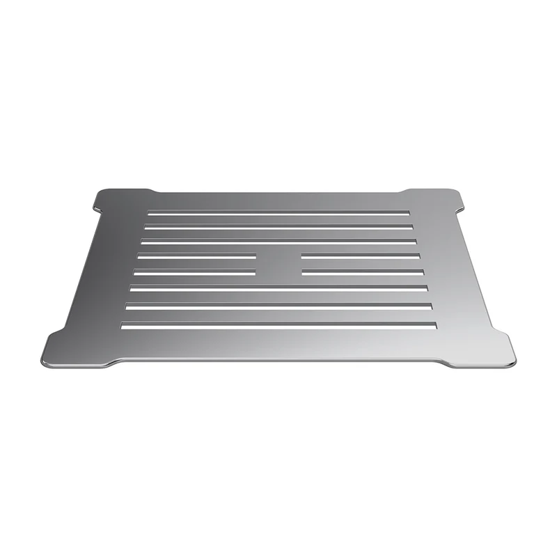 Nuie 90mm White Shower Trap including Metal Cover - Chrome