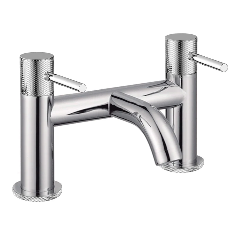 Lux Knurled Bath Filler - Chrome