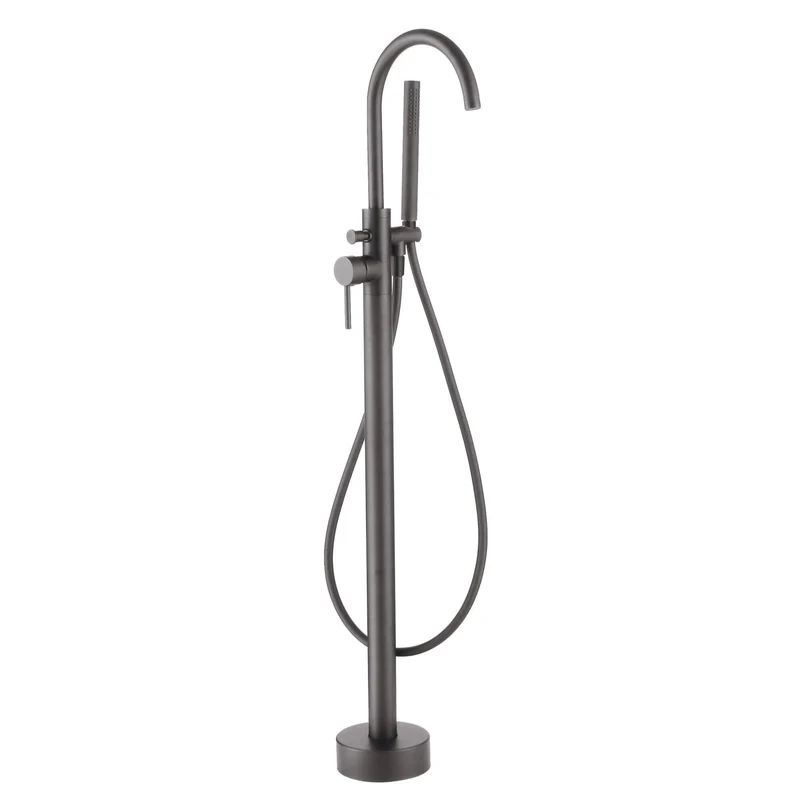 Lux Floorstanding Bath Shower Mixer - Gunmetal Grey