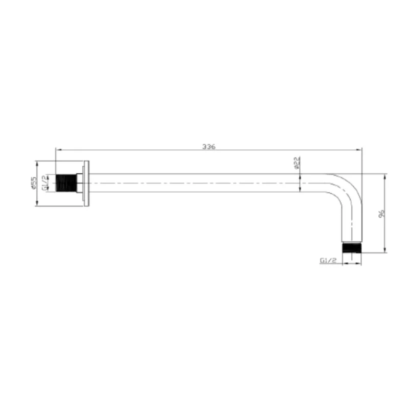 Lux Concealed Shower Set With Slide Rail Handset Kit, Slimline 250mm Overhead Shower & 300mm Wall Arm - Chrome