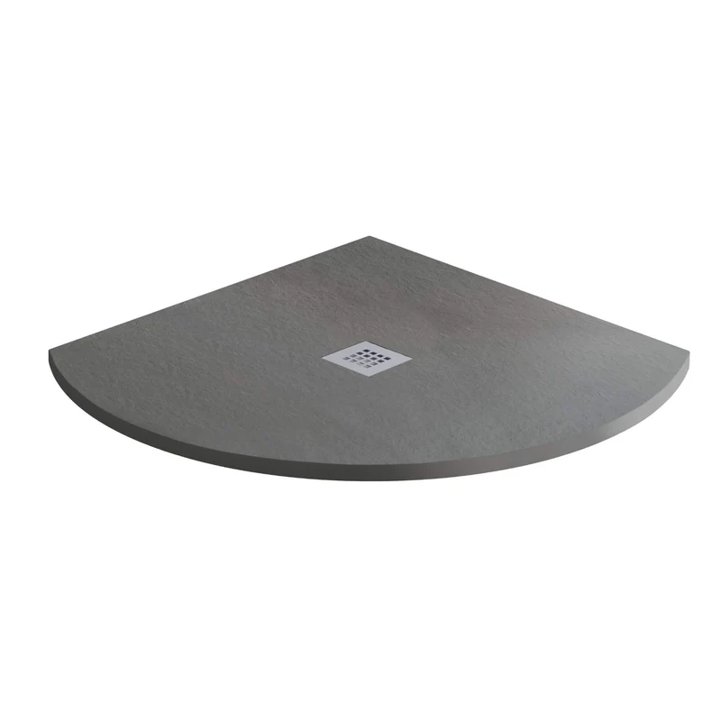 Mineral Stone 25mm Quadrant Shower Tray - Slate Grey