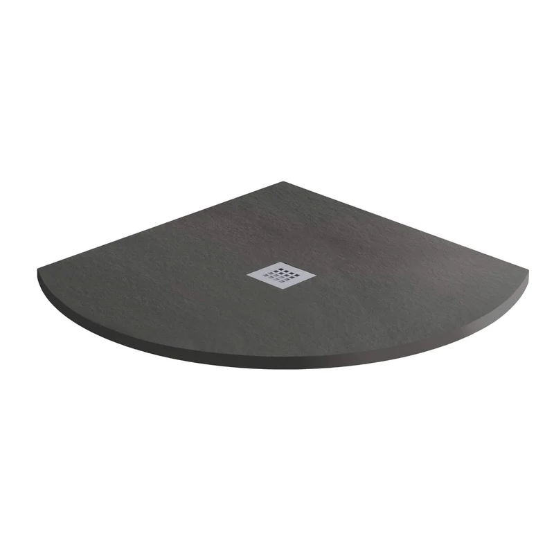 Mineral Stone 25mm Quadrant Shower Tray - Slate Black