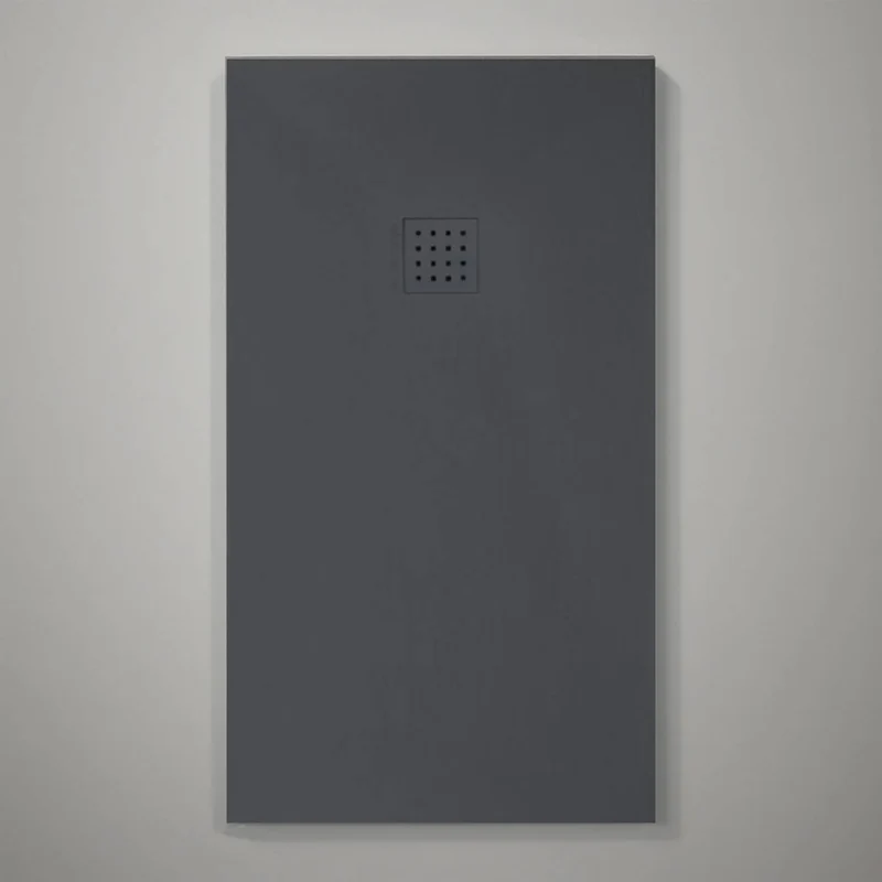 Lipari Volcanic Slate 30mm Rectangular Shower Tray & Waste - Grafito