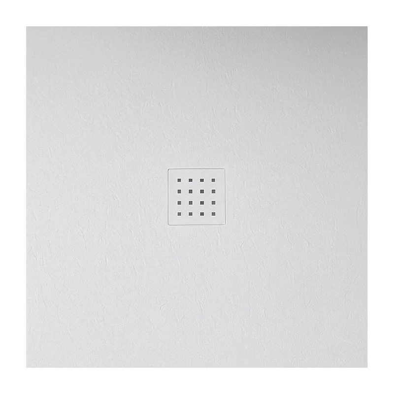 Lipari Volcanic Slate 30mm Square Shower Tray & Waste 900 x 900mm - Blanco