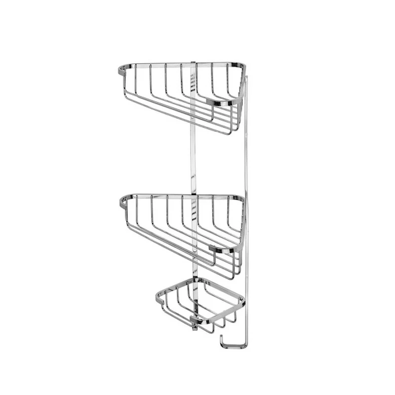 Croydex Stainless Steel Three Tier Corner Basket
