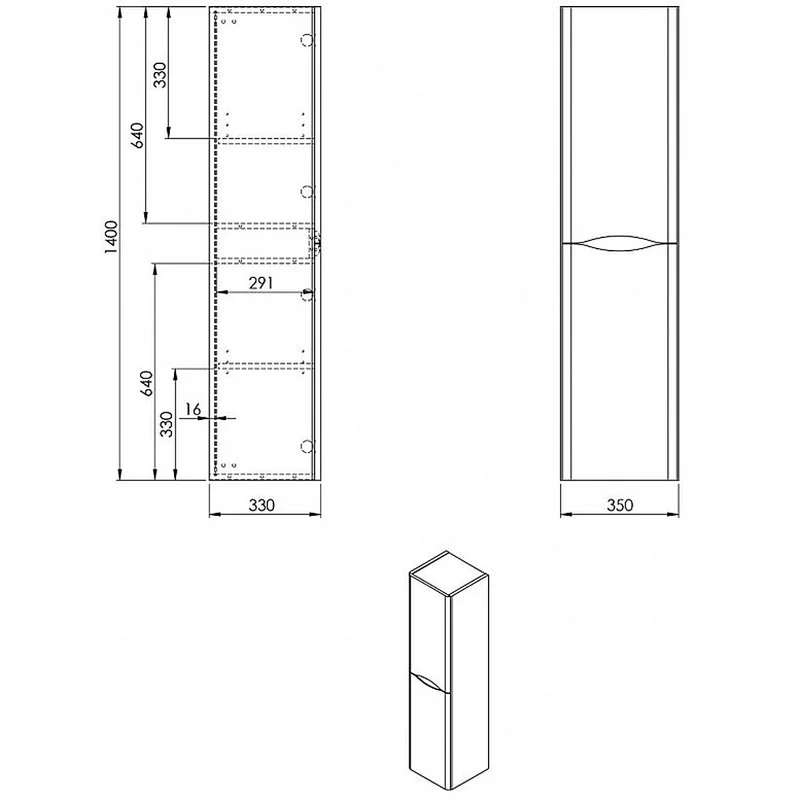 Happi 600mm Bathroom Bundle - Matt Anthracite