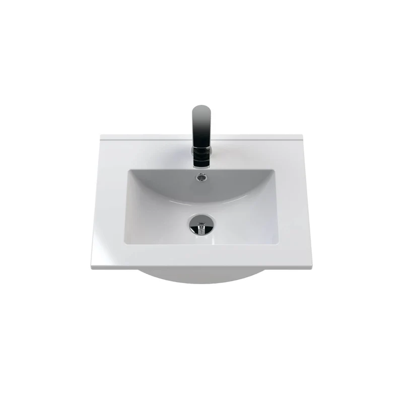 Lana 500mm Wall Hung 2 Door Vanity Unit & Basin - Bleached Oak
