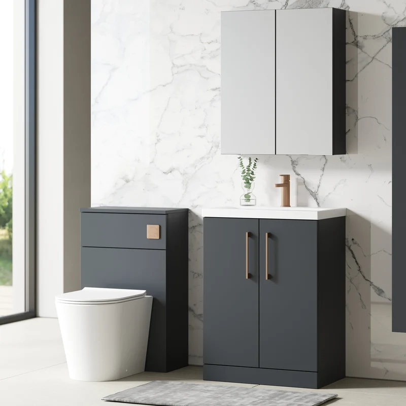 Lana 500mm Toilet Unit - Satin Soft Black