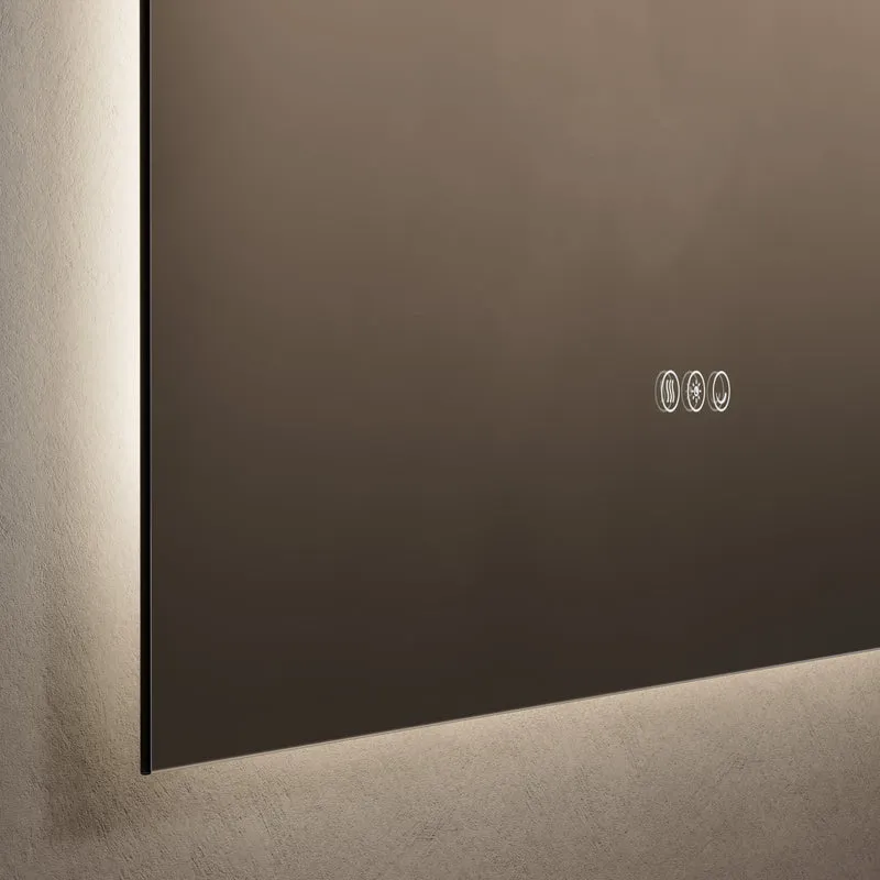 Claris Arch Illuminated Mirror 80 x 100cm with Adjustable Dotless Lighting and Demister