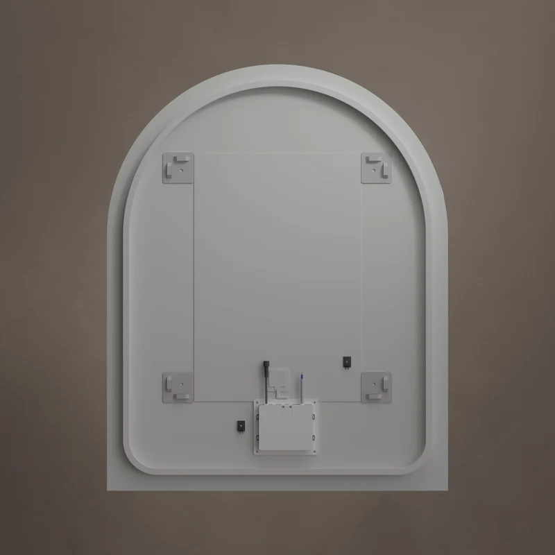 Claris Arch Illuminated Mirror 80 x 100cm with Adjustable Dotless Lighting and Demister