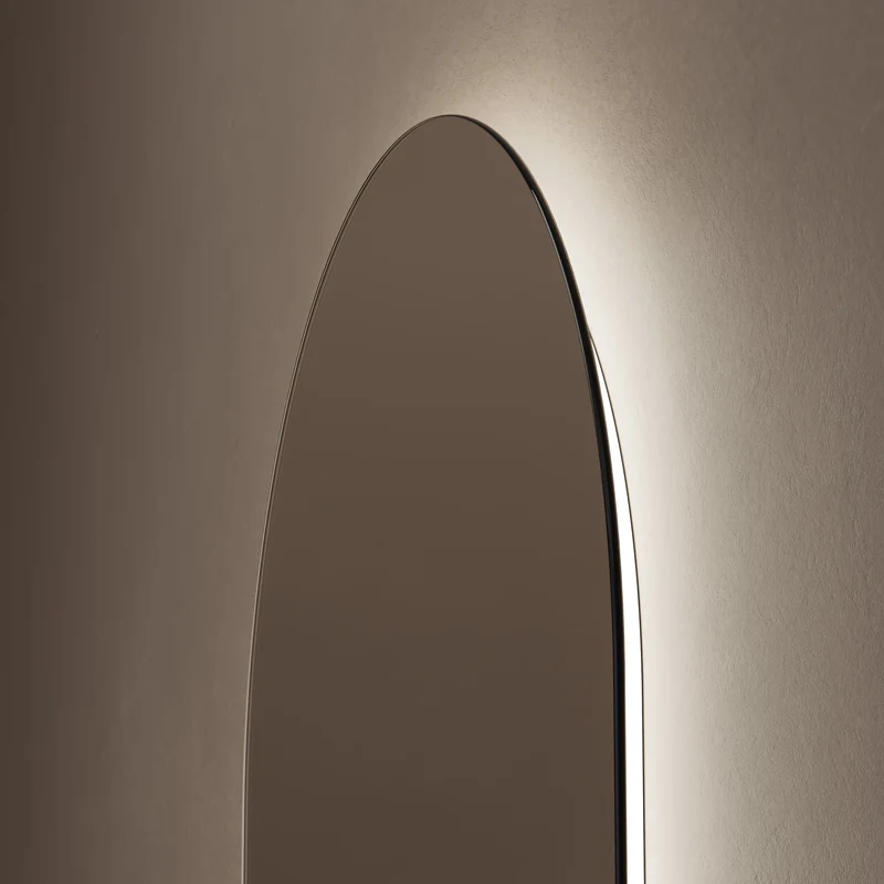 Claris Arch Illuminated Mirror 50 x 90cm with Adjustable Dotless Lighting and Demister