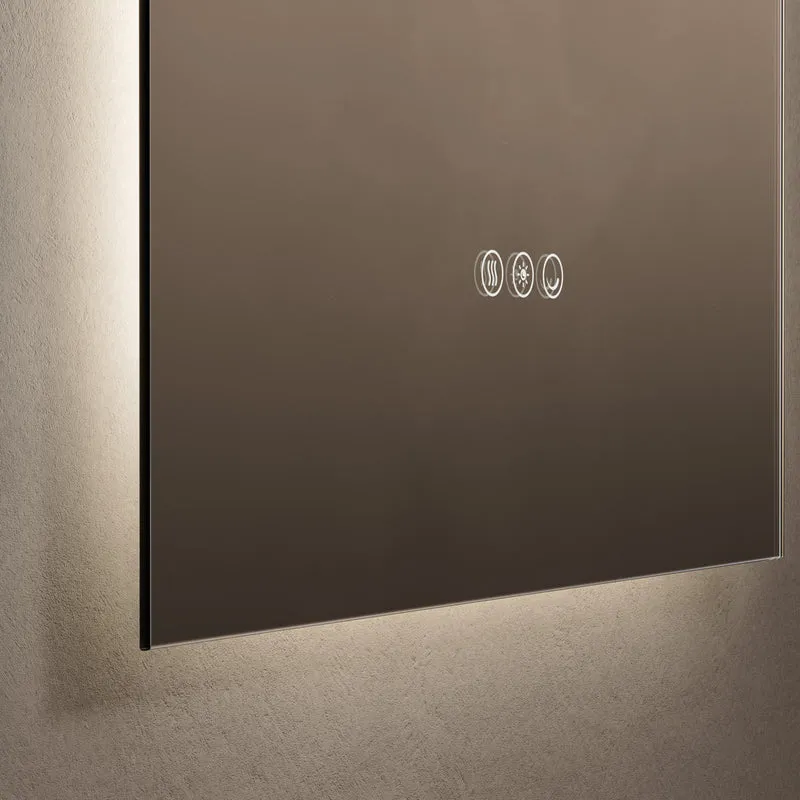 Claris Arch Illuminated Mirror 50 x 90cm with Adjustable Dotless Lighting and Demister