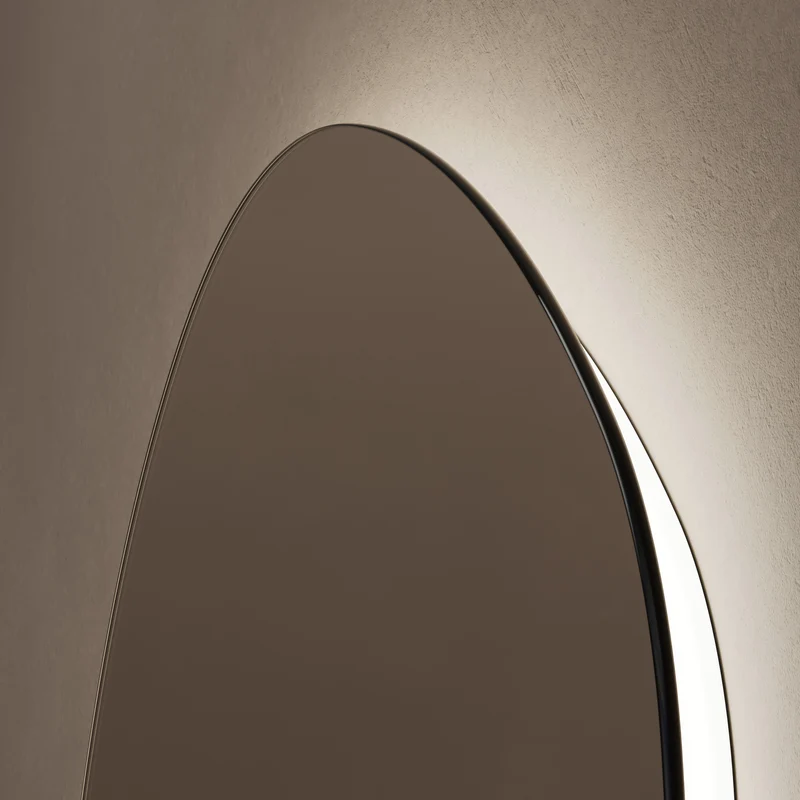 Claris Organic Illuminated Mirror 58 x 60cm with Adjustable Dotless Lighting and Demister