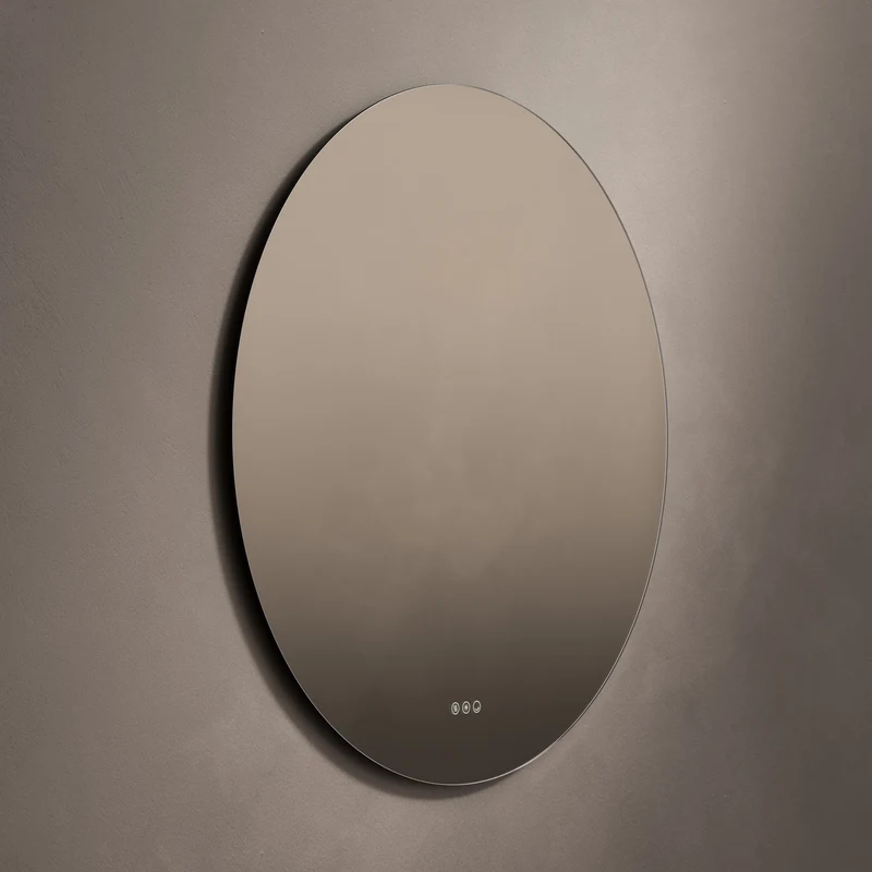 Claris Round Illuminated Mirror 100cm with Adjustable Dotless Lighting and Demister