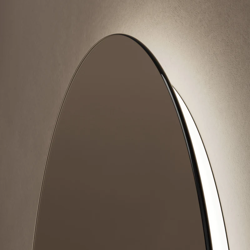 Claris Round Illuminated Mirror 50cm with Adjustable Dotless Lighting and Demister