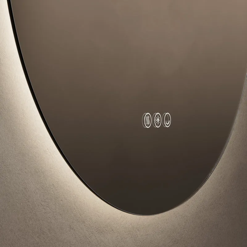 Claris Capsule Illuminated Mirror 60 x 100cm with Adjustable Dotless Lighting and Demister