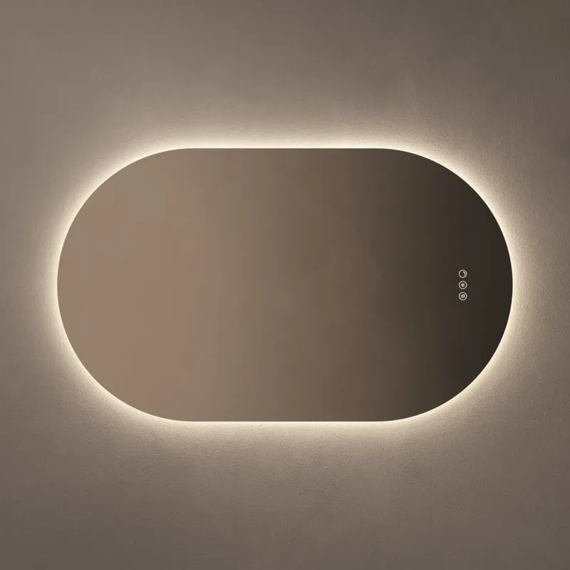 Claris Capsule Illuminated Mirror 60 x 100cm with Adjustable Dotless Lighting and Demister
