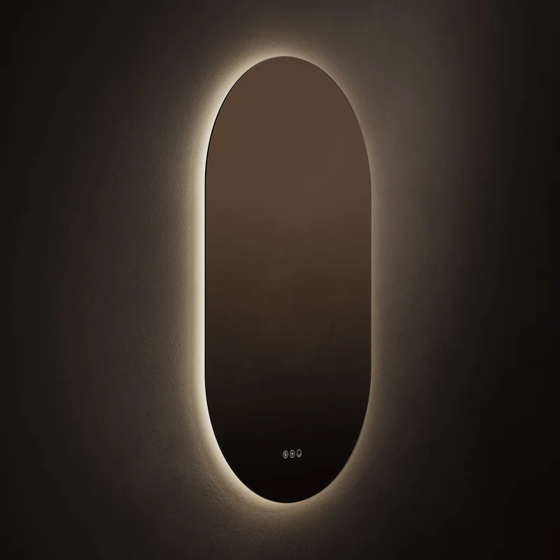 Claris Capsule Illuminated Mirror 60 x 100cm with Adjustable Dotless Lighting and Demister
