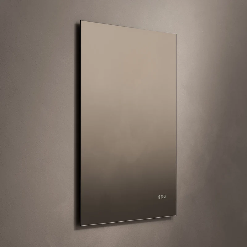 Claris Rectangular Illuminated Mirror 80 x 100cm with Adjustable Dotless Lighting and Demister